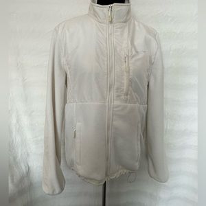 Calvin Klein Performance Womens Sz L Fleece Jacket Coat Off white color